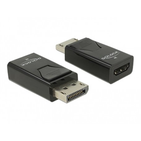 DeLOCK 66234 changeur de genre de câble DisplayPort HDMI Type A (Standard) Noir