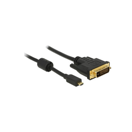 DeLOCK 83586 câble vidéo et adaptateur 2 m Micro-HDMI DVI-D Noir