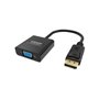 Vision TC-DPVGA/BL câble vidéo et adaptateur DisplayPort VGA (D-Sub) Noir