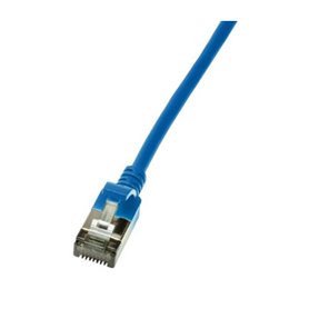 LogiLink Slim U/FTP câble de réseau Bleu 2 m Cat6a U/FTP (STP)