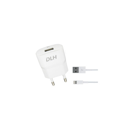 DLH CHARGEUR SECTEUR USB 5W AVEC CABLE APPLE LIGHTNING POUR IPHONE