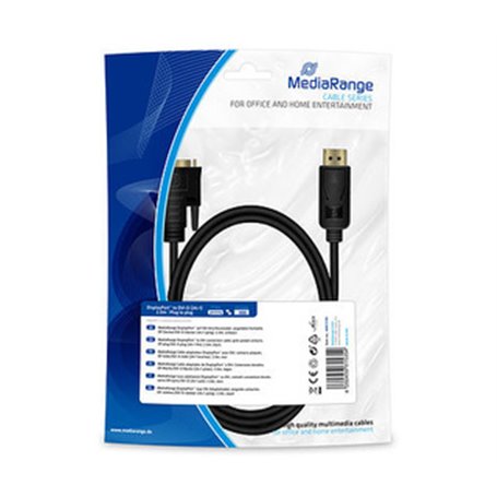 MediaRange MRCS199 câble vidéo et adaptateur 2 m DisplayPort DVI Noir