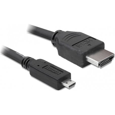 DeLOCK 3m HDMI câble HDMI HDMI Type A (Standard) HDMI Type D (Micro) Noir