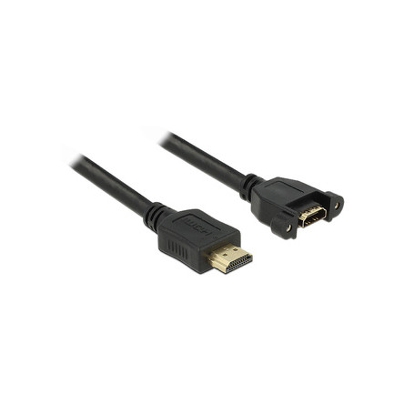 DeLOCK 1m 2xHDMI câble HDMI HDMI Type A (Standard) Noir