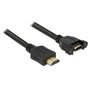 DeLOCK 1m 2xHDMI câble HDMI HDMI Type A (Standard) Noir