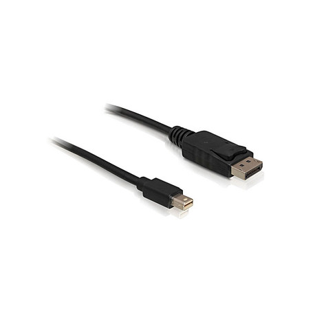 DeLOCK mini DP/DP 1.2 2 m Mini DisplayPort DisplayPort Noir