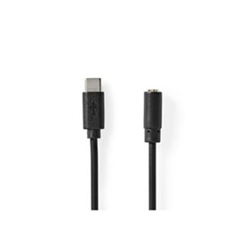 Nedis CCGP65960BK10 câble de téléphone portable Noir 1 m USB C 3