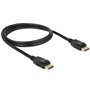 DeLOCK 1m Displayport 1.2a Noir