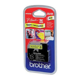 Brother M-K621B ruban d'étiquette Noir sur jaune