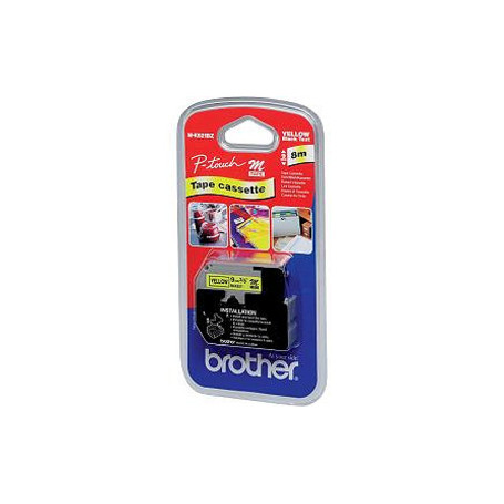 Brother M-K621B ruban d'étiquette Noir sur jaune