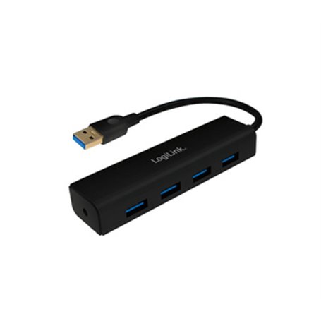 LogiLink UA0295 hub & concentrateur USB 3.2 Gen 1 (3.1 Gen 1) Type-A 5000 Mbit/s Noir