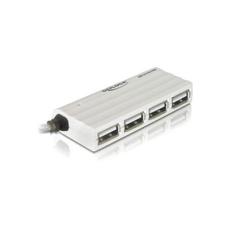 DeLOCK USB 2.0 external 4-port HUB 480 Mbit/s Blanc