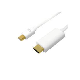 LogiLink CV0123 câble vidéo et adaptateur 2 m Mini DisplayPort HDMI Type A (Standard) Blanc