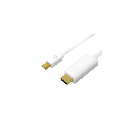 LogiLink CV0123 câble vidéo et adaptateur 2 m Mini DisplayPort HDMI Type A (Standard) Blanc