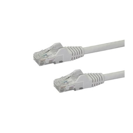 StarTech.com Câble réseau Cat6 Gigabit UTP sans crochet de 1m - Cordon Ethernet RJ45 anti-accroc - M/M - Blanc