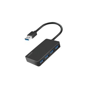 LogiLink UA0396 hub & concentrateur USB 3.2 Gen 1 (3.1 Gen 1) Type-A 5000 Mbit/s Noir