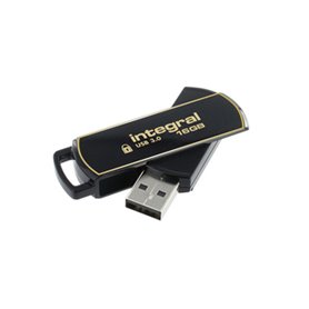 Integral 16GB Secure 360 Encrypted USB 3.0 lecteur USB flash 16 Go USB Type-A 3.2 Gen 1 (3.1 Gen 1) Noir