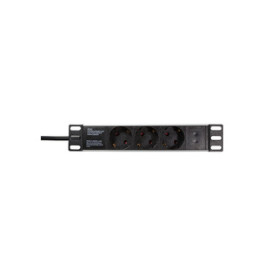 LogiLink PDU3B01 unité de distribution d'énergie 3 sortie(s) CA 1U Noir