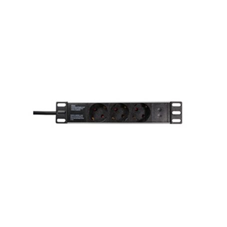 LogiLink PDU3B01 unité de distribution d'énergie 3 sortie(s) CA 1U Noir