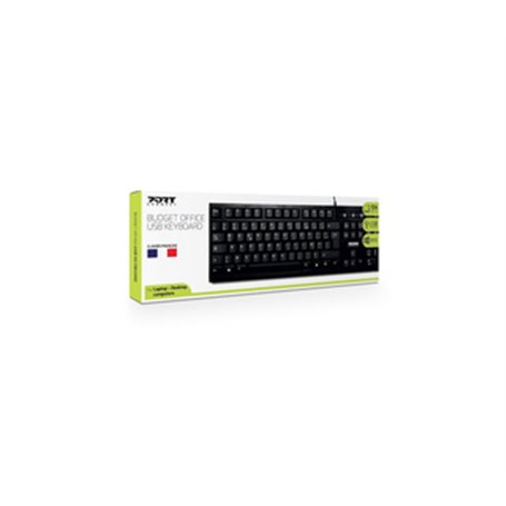 Port Designs 900753 clavier Bureau USB AZERTY Français Noir