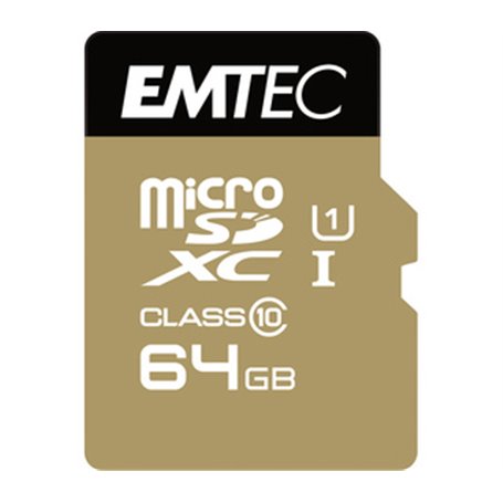 Emtec microSDXC 64GB Class10 Gold+ mémoire flash