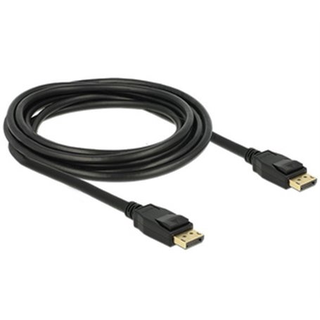 DeLOCK 3m Displayport 1.2a Noir