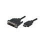 Manhattan 322782 câble vidéo et adaptateur 1 m HDMI Type A (Standard) DVI-D Noir