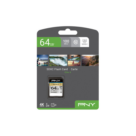 PNY Elite-X 64 Go SDXC UHS-I Classe 10