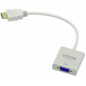 Vision TC-HDMIVGA câble vidéo et adaptateur VGA (D-Sub) HDMI Type A (Standard) Blanc