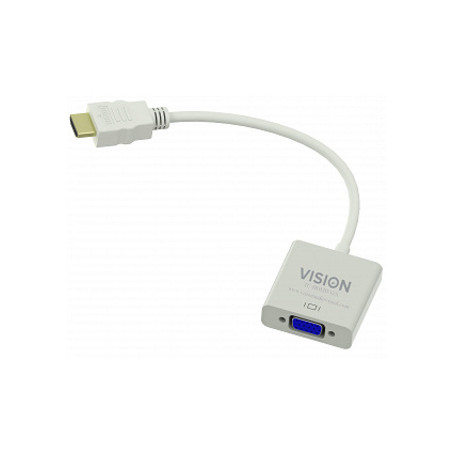 Vision TC-HDMIVGA câble vidéo et adaptateur VGA (D-Sub) HDMI Type A (Standard) Blanc