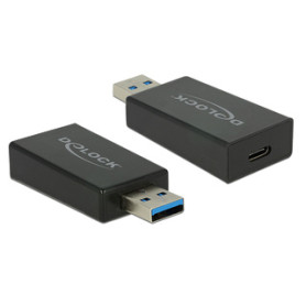 DeLOCK 65689 changeur de genre de câble USB 3.1 Gen 2 Type-A USB 3.1 Gen 2 USB Type-C Noir