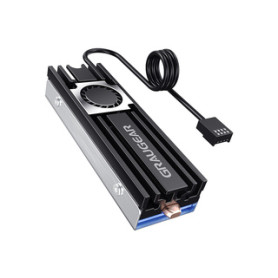 GRAUGEAR G-M2HS08-F système de refroidissement dordinateur M.2 NVMe SSD Refroidisseur d'air 2 cm Noir