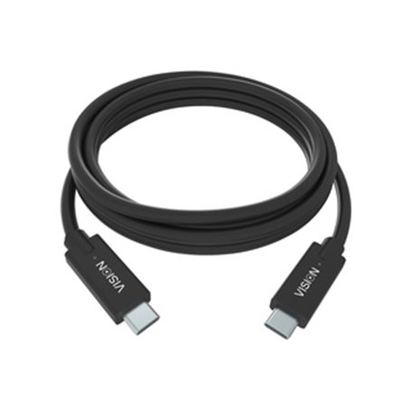 Vision TC 2MUSBC/BL câble USB 2 m USB 3.2 Gen 1 (3.1 Gen 1) USB C Noir