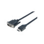 Manhattan 372510 câble vidéo et adaptateur 3 m HDMI Type A (Standard) DVI-D Noir