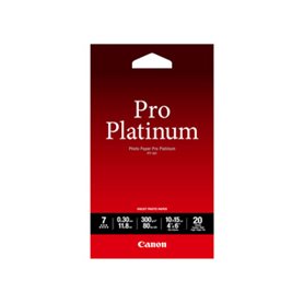 Canon Papier photo professionnel Platinum 4 × 6 po (10 × 15 cm) PT-101 - 20 feuilles