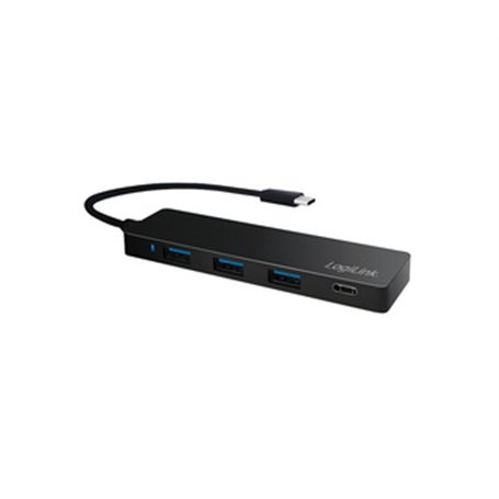 LogiLink UA0311 hub & concentrateur USB 3.2 Gen 1 (3.1 Gen 1) Type-C 5000 Mbit/s Noir