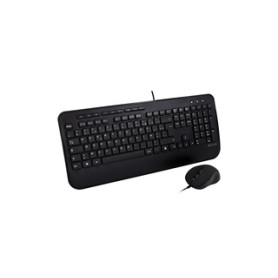 V7 Clavier USB grande taille avec repose-mains et souris ambidextre - FR