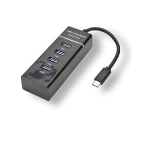 MCL USB3C-H114 hub & concentrateur USB 3.2 Gen 1 (3.1 Gen 1) Type-C 5000 Mbit/s Noir