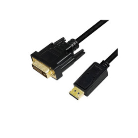 LogiLink CV0130 câble vidéo et adaptateur 1 m DisplayPort DVI Noir