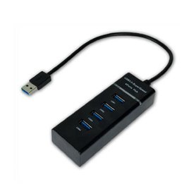 MCL USB3-M104B/N hub & concentrateur USB 3.2 Gen 1 (3.1 Gen 1) Type-A Noir