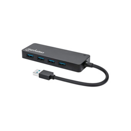 Manhattan 164900 hub & concentrateur USB 3.2 Gen 1 (3.1 Gen 1) Type-A 5000 Mbit/s Noir