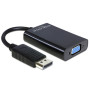 DeLOCK 65439 câble vidéo et adaptateur VGA (D-Sub) DisplayPort Noir