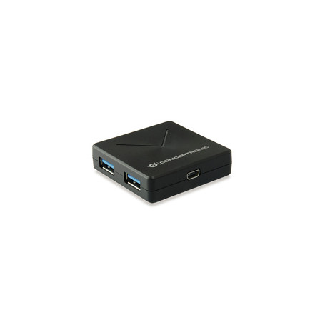 Conceptronic HUBBIES02B hub & concentrateur USB 3.2 Gen 1 (3.1 Gen 1) Mini-B 5000 Mbit/s Noir