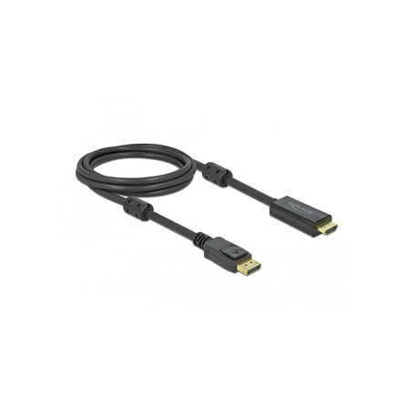 DeLOCK 85956 câble vidéo et adaptateur 2 m HDMI Type A (Standard) DisplayPort Noir