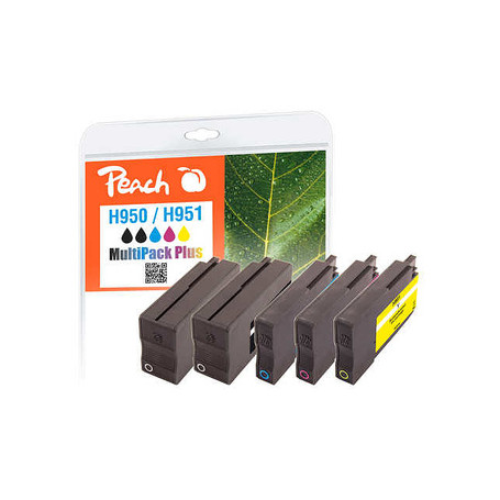 Peach 319863 cartouche d'encre 5 pièce(s) Noir