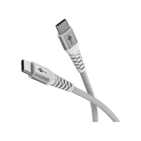 Goobay KAB USB-C (ST-ST) 2m Verbindungskabel Textilmantel White câble USB USB 2.0 USB C