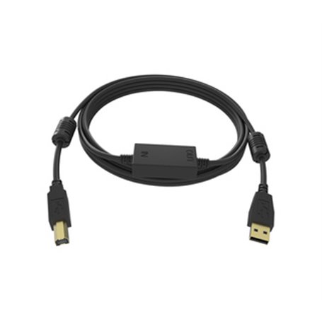 Vision TC 15MUSB+/BL câble USB 15 m USB 2.0 USB A USB B Noir