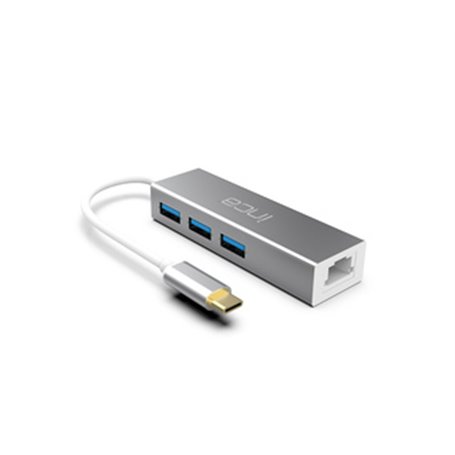 Inca ITPC-3T hub & concentrateur USB 3.2 Gen 1 (3.1 Gen 1) Type-A Aluminium