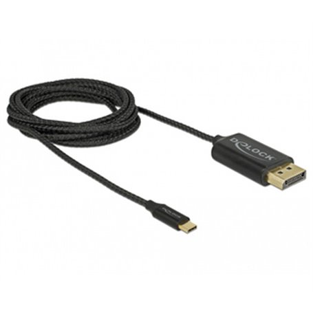 DeLOCK 83710 câble vidéo et adaptateur 2 m USB Type-C DisplayPort Noir