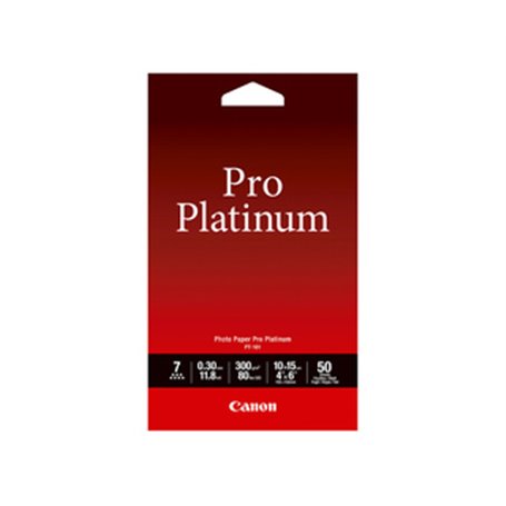 Canon Papier photo 4 × 6 (10 × 15 cm) Pro Platinum PT-101 - 50 feuilles